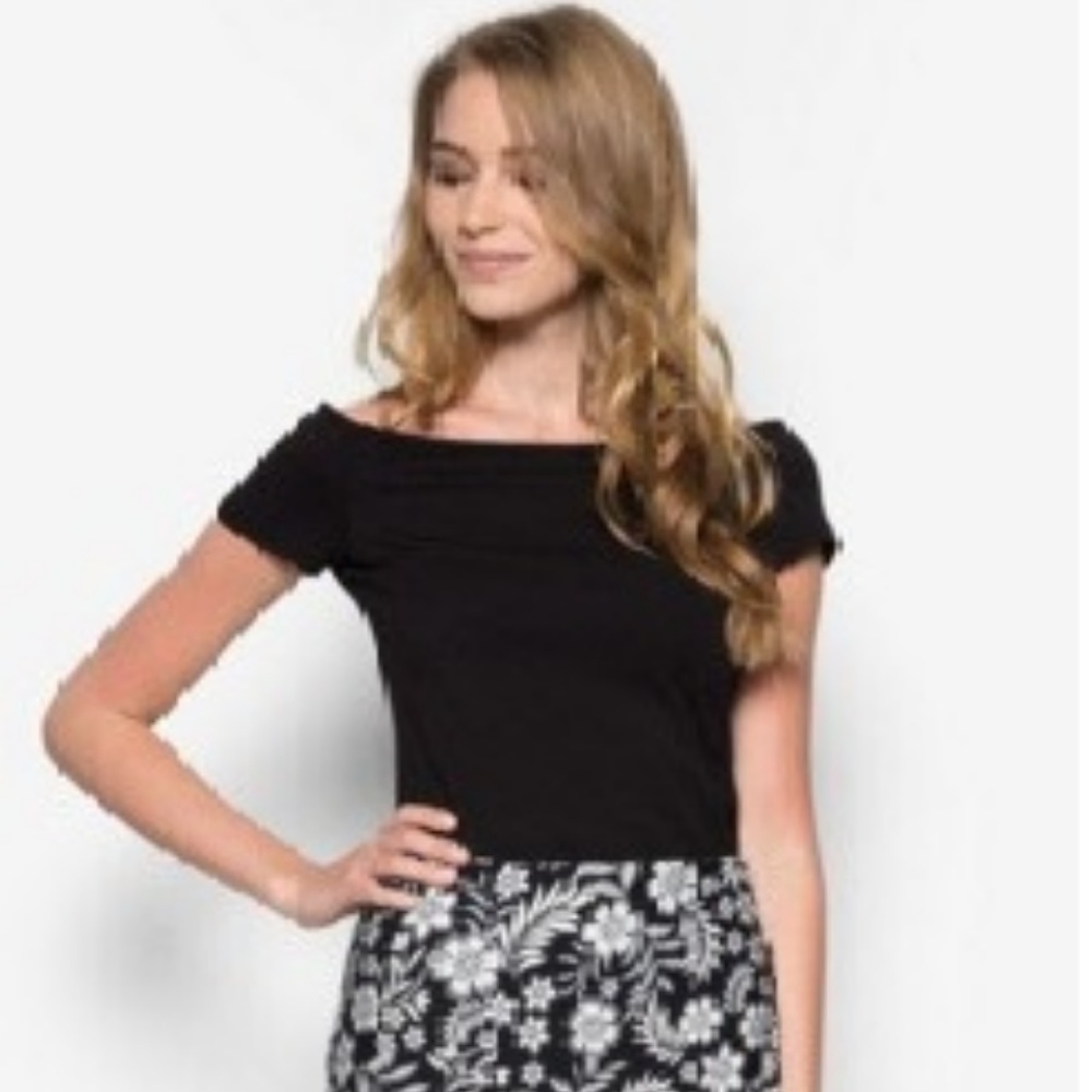 Ann Taylor Loft Black Paisley Pencil Skirt Size 0P